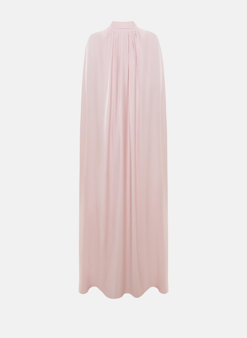 Lichi Maxi viscose dress with floor-length cape - Image 3